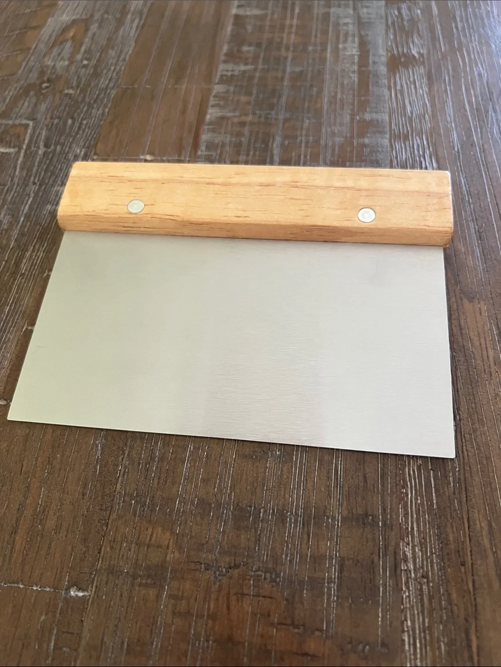Ballerina Farm branded pastry dough bench scraper features a stainless steel